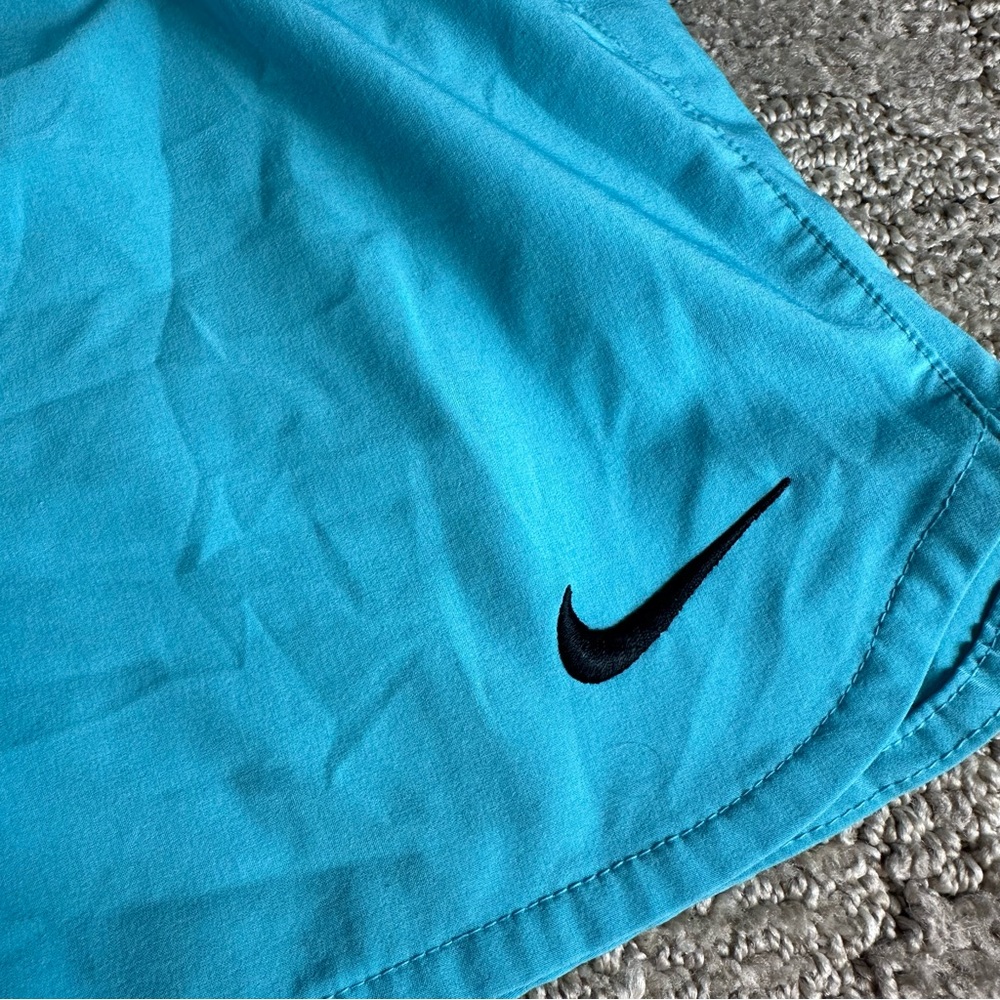 Nike Aqua Blue Athletic Running Shorts - Picture 3 of 6